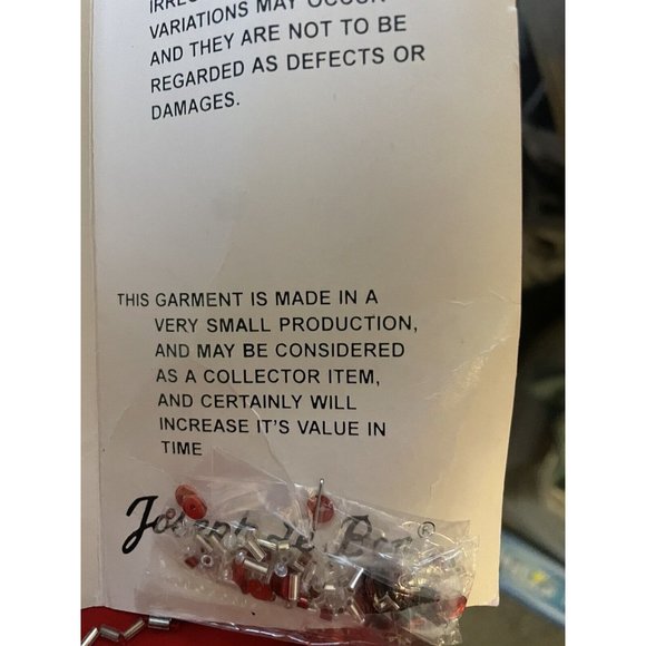 NWT VTG 80's Jean for Joseph Le Bon Silk Sequin Beaded Colorful Holiday Jacket M - Picture 12 of 12